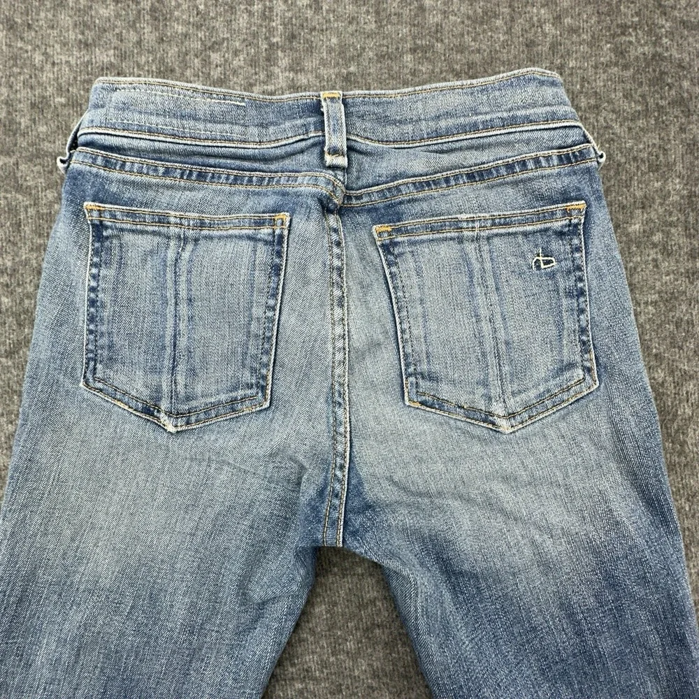 Rag & Bone Women's Skinny Jeans Sz 24 Light Wash‎ Stretch Denim Mid Rise